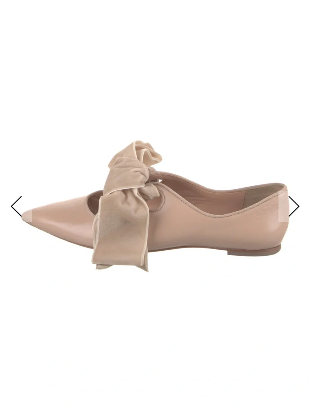 Tory Burch Blush Pointed-Toe Flat with Bow